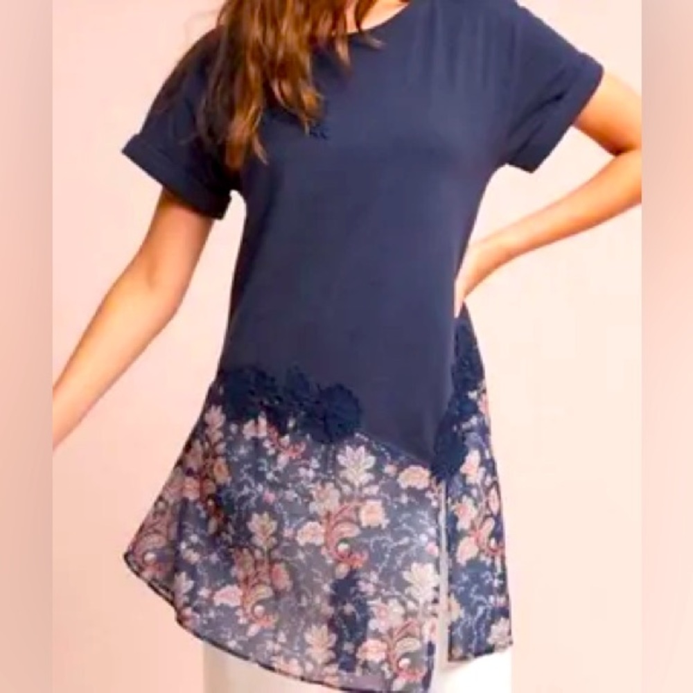 Anthropologie Floral Tunic NWT